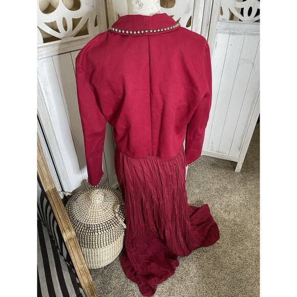 Vintage MILLER STOCKMAN Broomstick Skirt & Jacket Western Glam Hippie Large - Picture 2 of 9